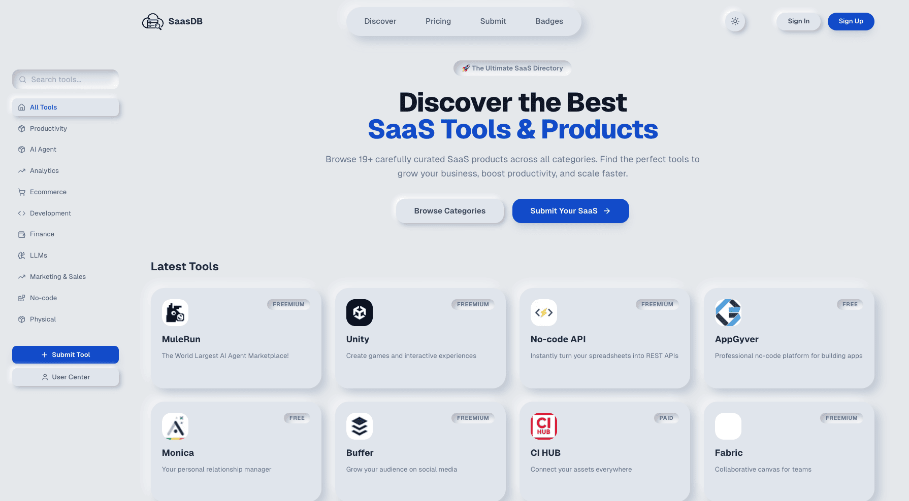SaasDB | Discover the Best SaaS Tools preview
