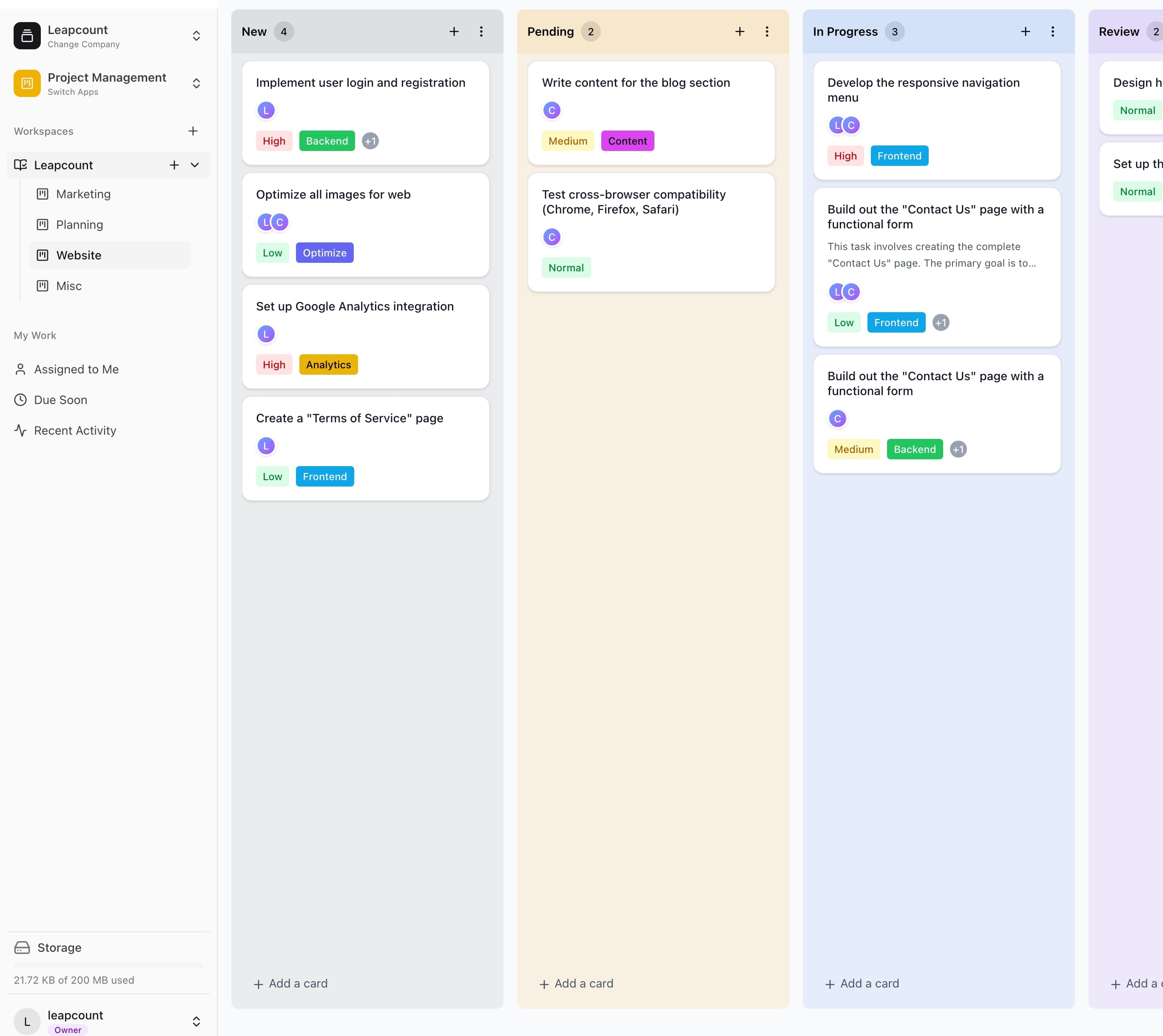 LeapCount – All-in-One Business Platform preview